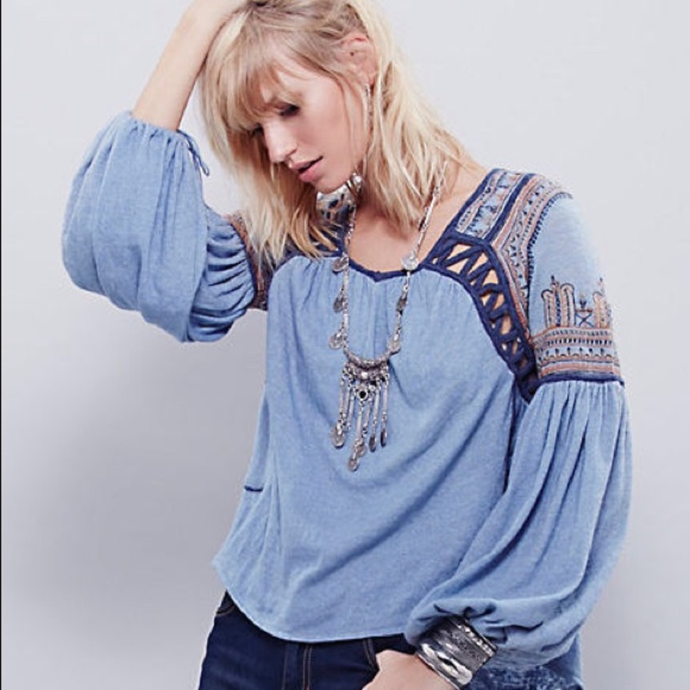 Free People Blouse “Snow Kisses”